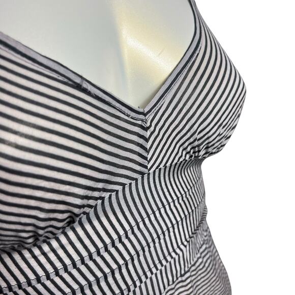 Sparkle & Fade Urban Outfitters Black White Striped Dress Spaghetti Strap Size S - Picture 11 of 13